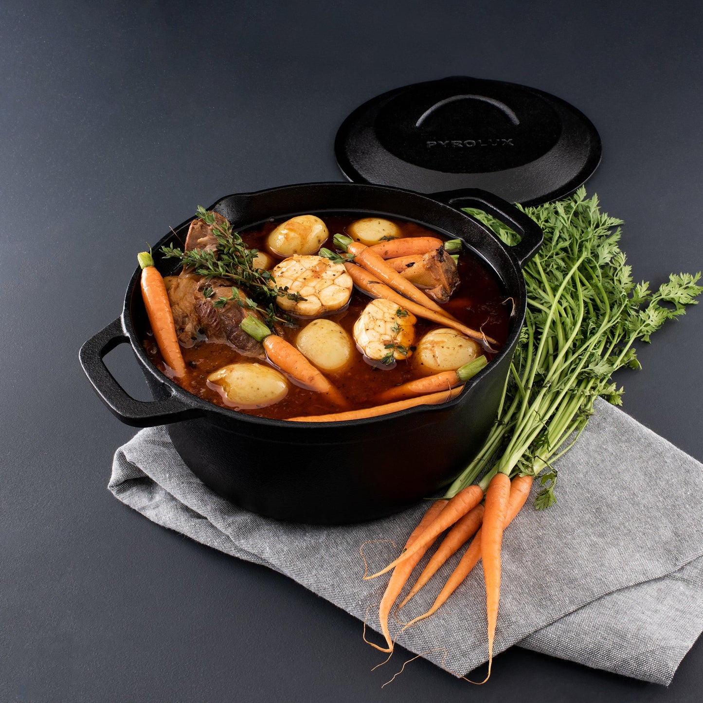 Pyrolux Cast Iron Casserole 26cm/4.7L