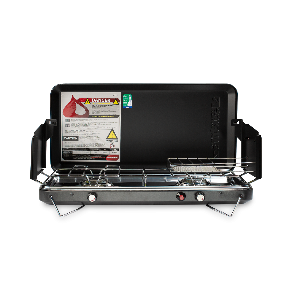 Zempire 2 Burner Deluxe Wide High Pressure Camping Stove
