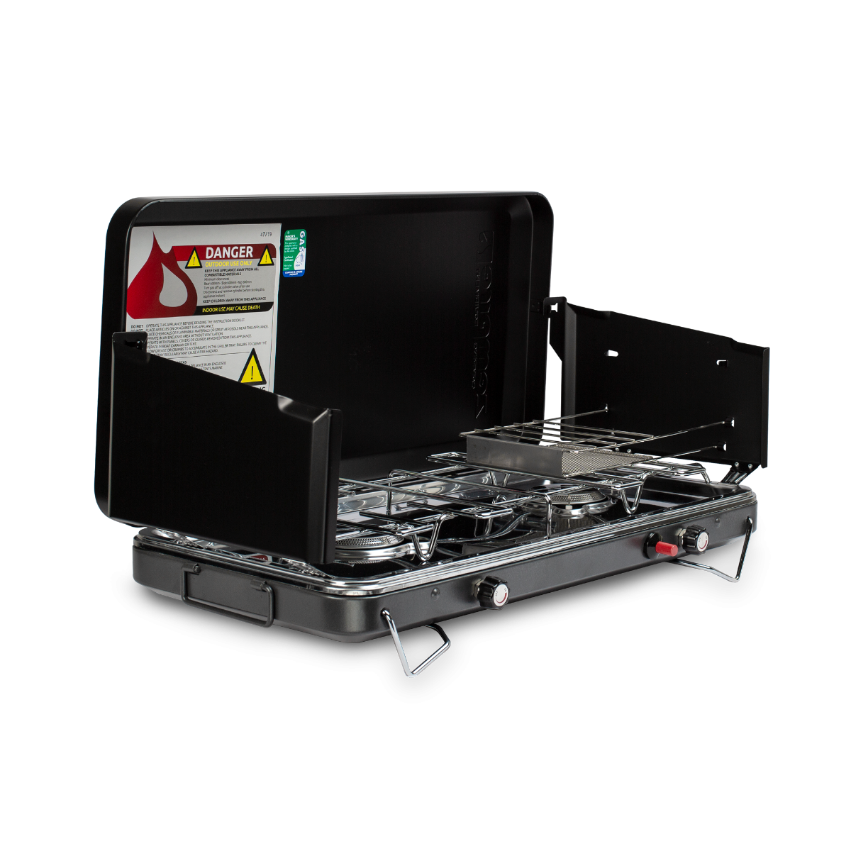 Zempire 2 Burner Deluxe Wide High Pressure Camping Stove