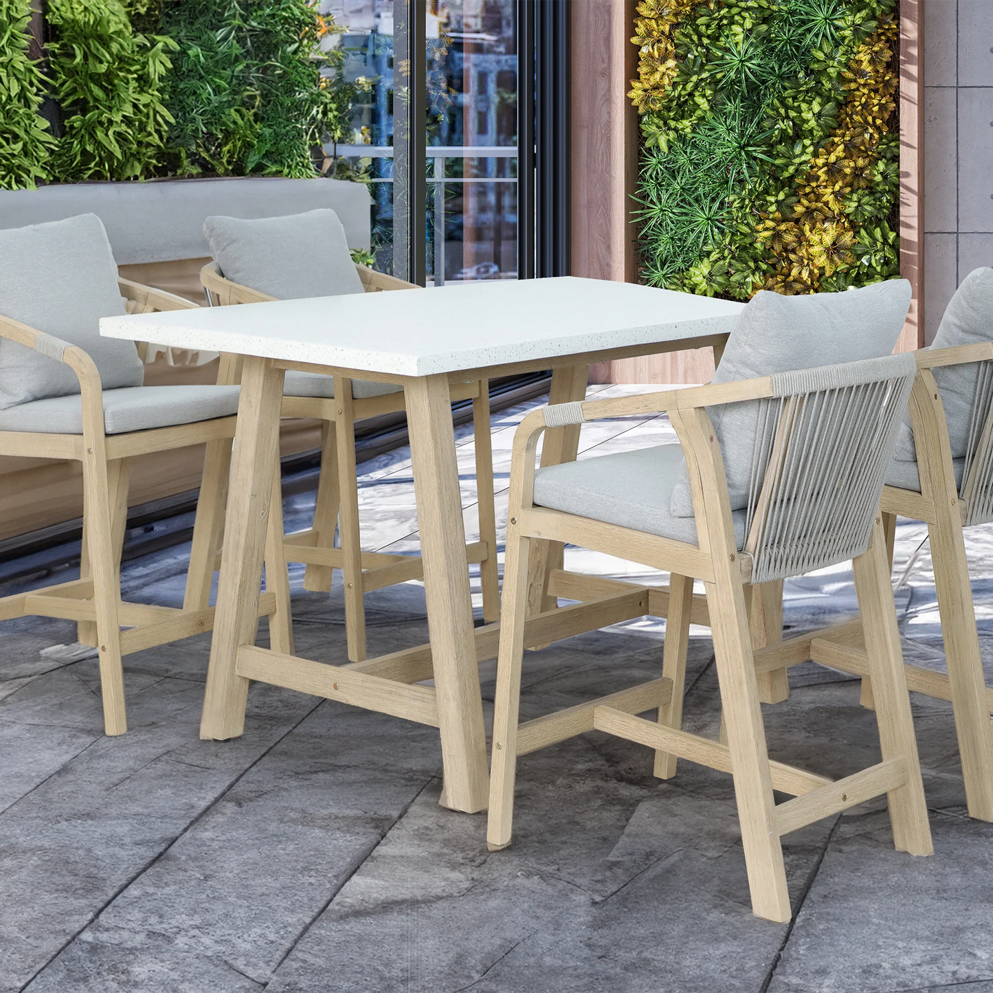 Ashen Outdoor Bar Setting