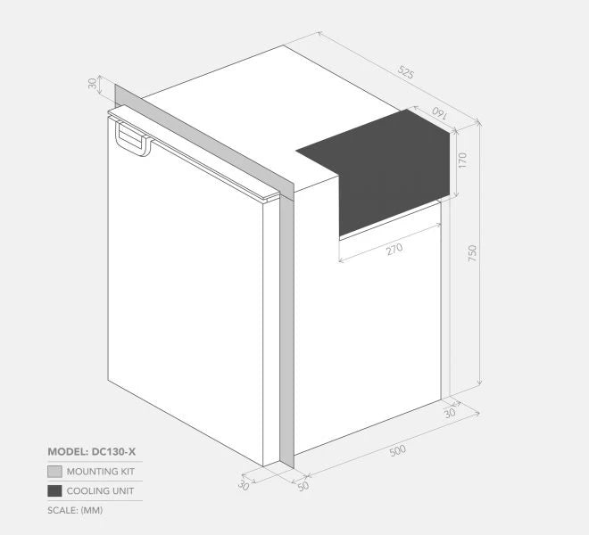 Bushman DC130-X Upright Fridge