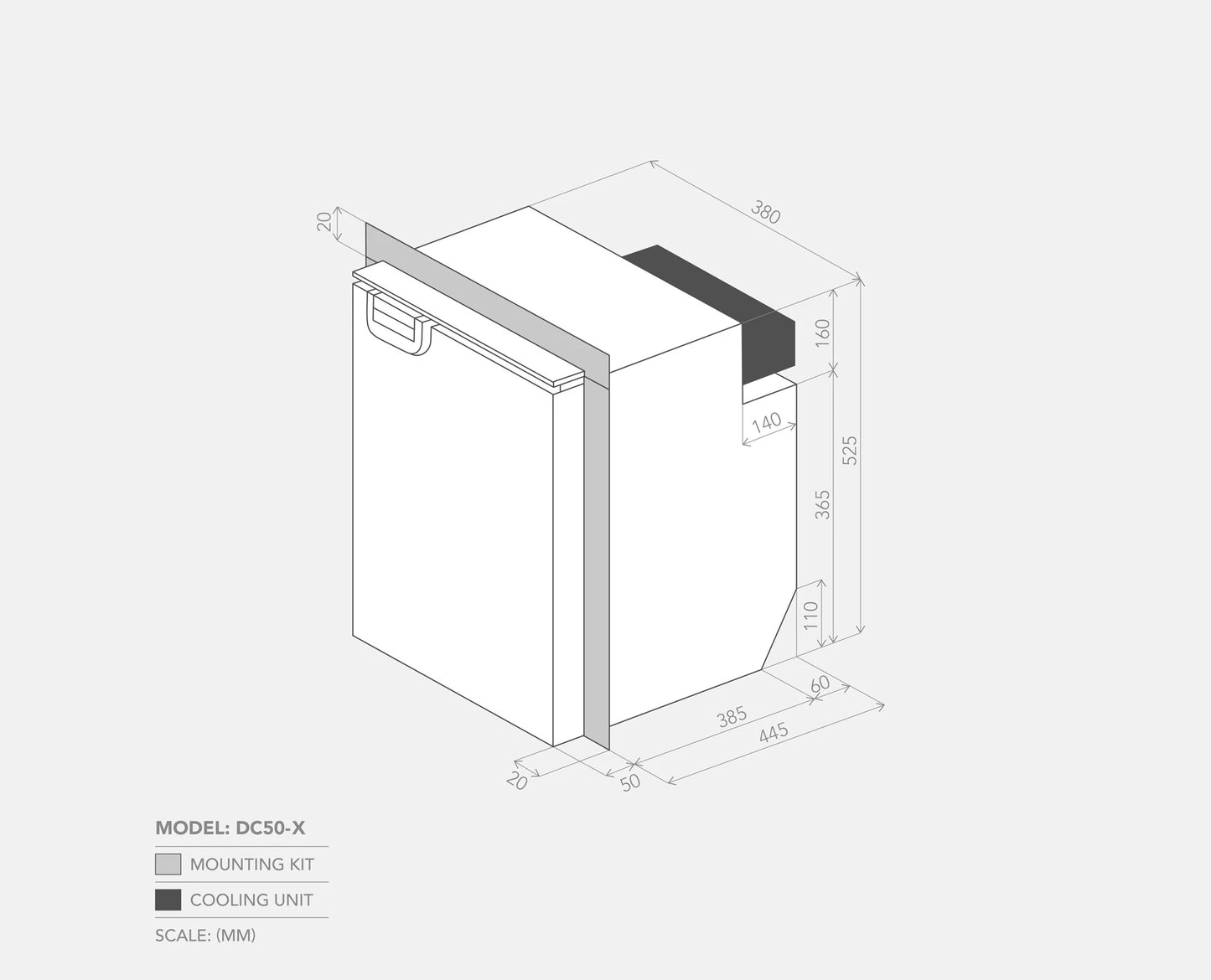 Bushman DC50-X Upright Fridge