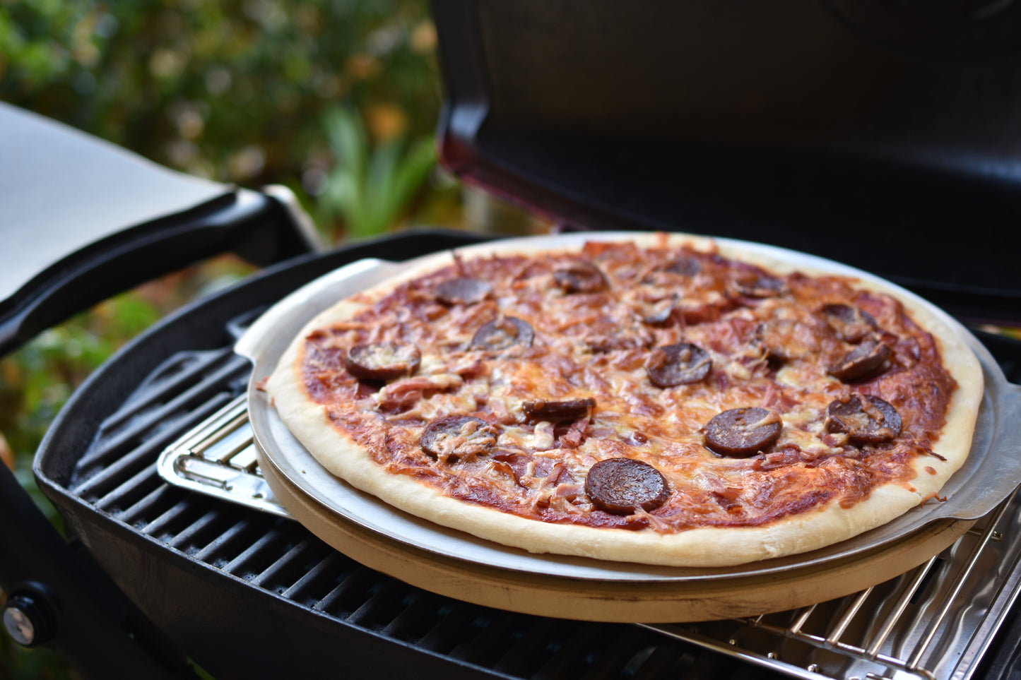 Weber Q Pizza Stone with Easy Serve Tray
