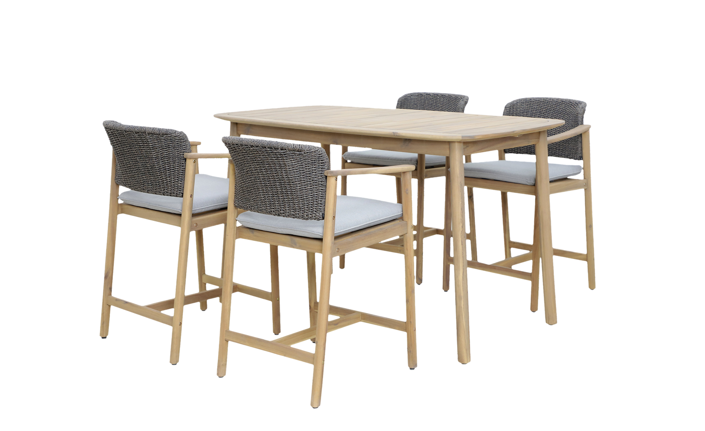 GLG Freeport Acacia Timber Outdoor Bar Setting