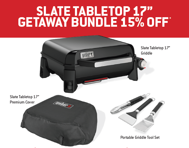 Weber Slate 17" Griddle Barbecue Easter Sale Bundle