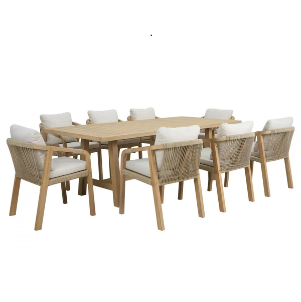Ashen Acacia Timber Dining Setting