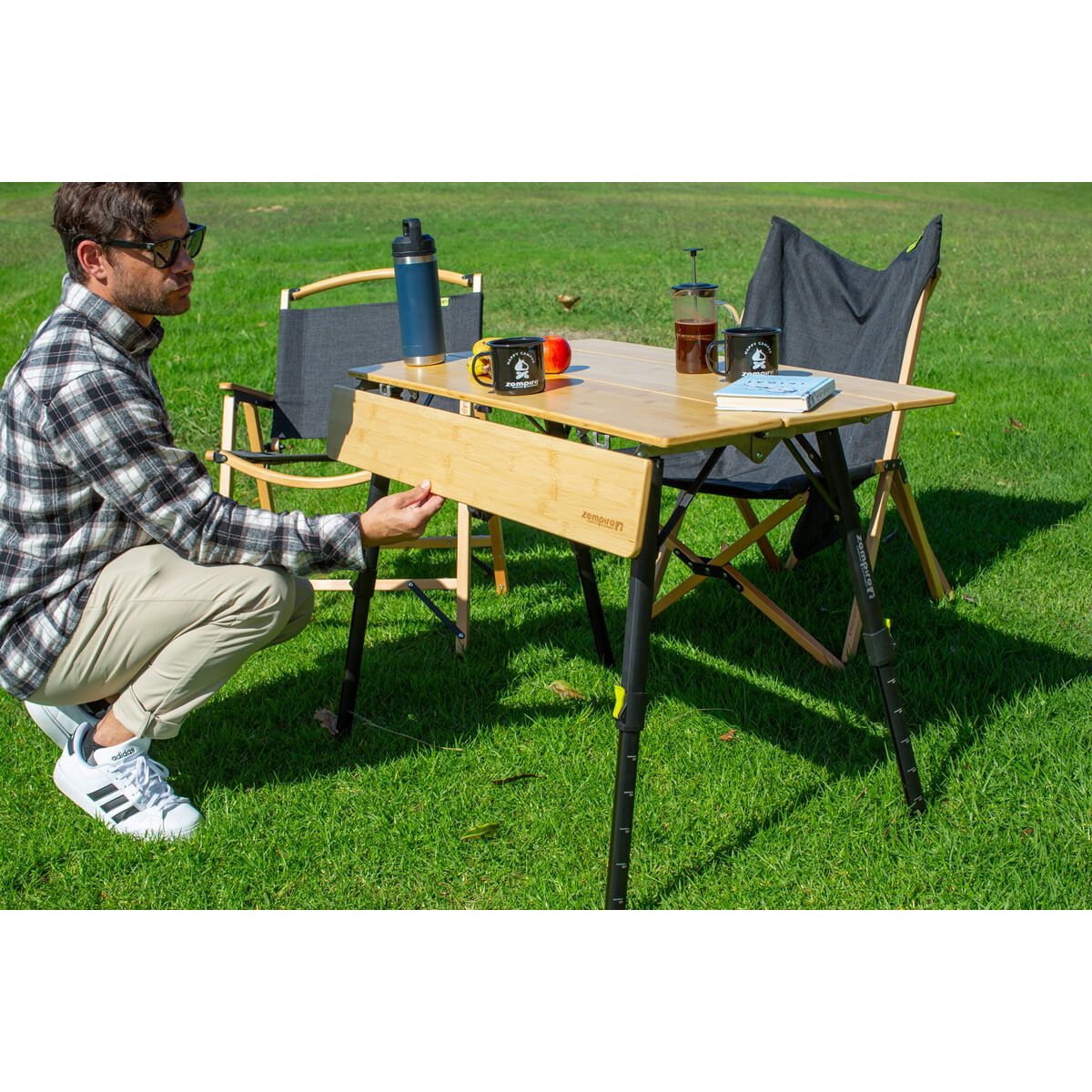 Zempire Kitpac Pro Large Bamboo Camping Table