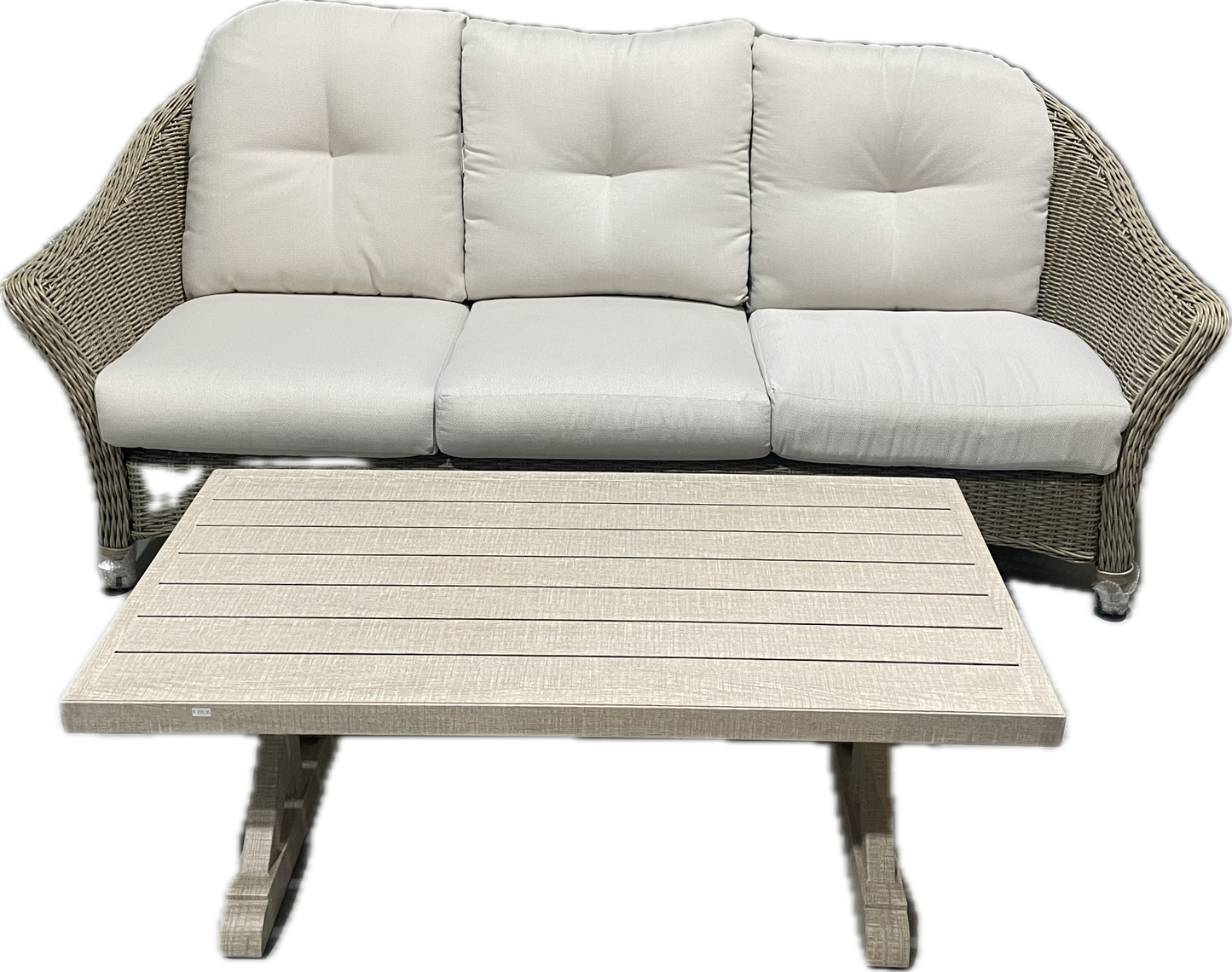 GLG Saffire Outdoor Wicker 3-Seater Lounge and Coffee Table (Floor Stock)