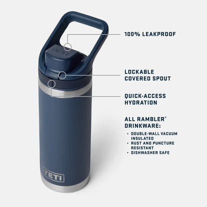 Yeti Rambler 18oz Bottle with Flip Chug Cap