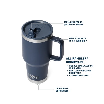 Yeti Rambler 30 oz Travel Straw Mug
