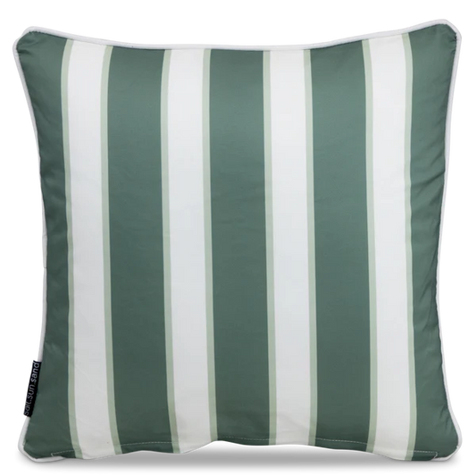 Salt Sun Sand Bondi Striped Forest Green 45x45cm Outdoor Cushion