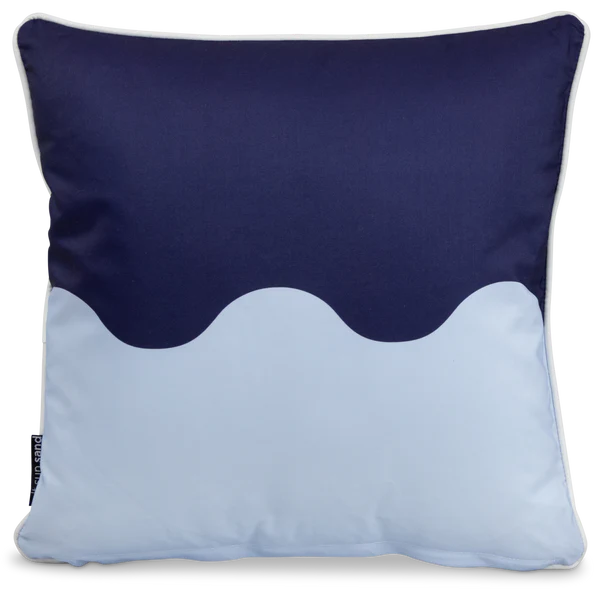 Salt Sun Sand Bondi Wave Navy Steel 45x45cm Outdoor Cushion