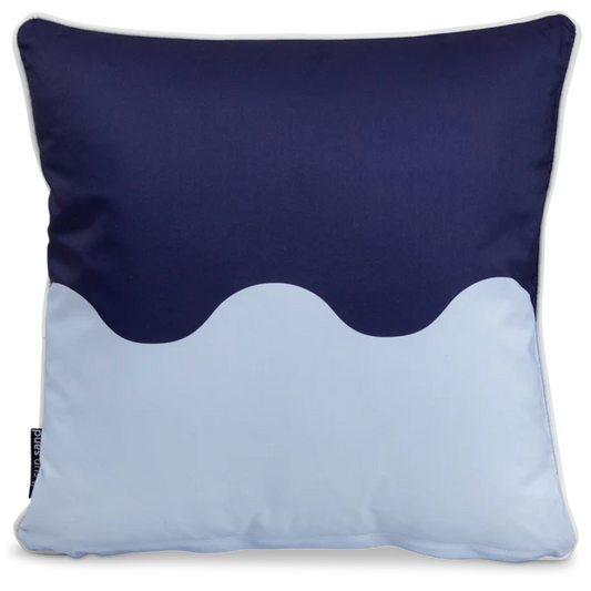 Salt Sun Sand Bondi Wave Navy Steel 45x45cm Outdoor Cushion