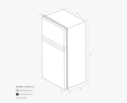 Bushman 225L Caravan Upright Fridge Heavy Duty Series