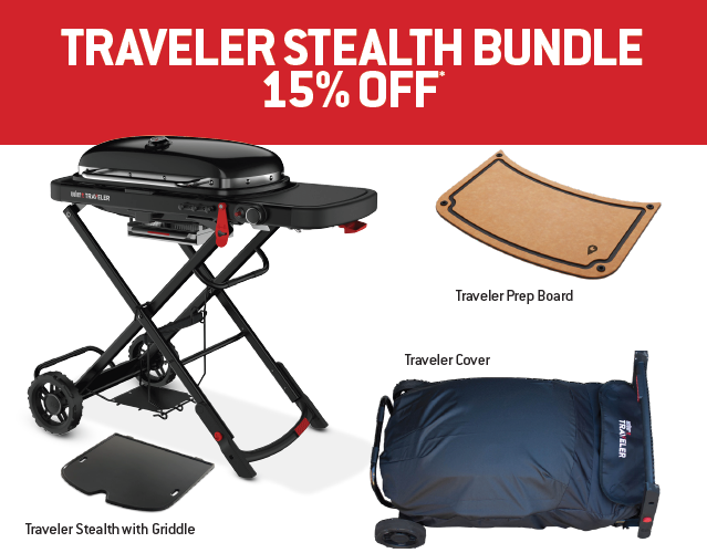 Weber Traveler Stealth Barbecue Easter Sale Bundle