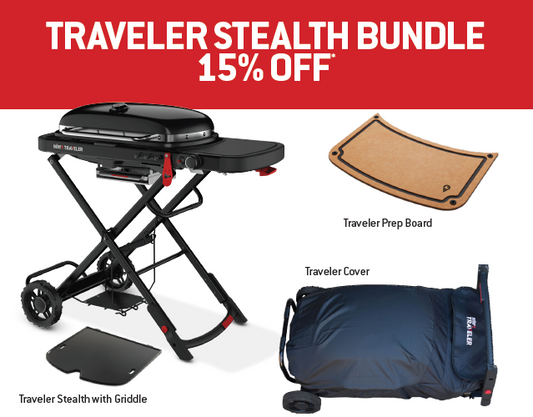 Weber Traveler Stealth Barbecue Easter Sale Bundle