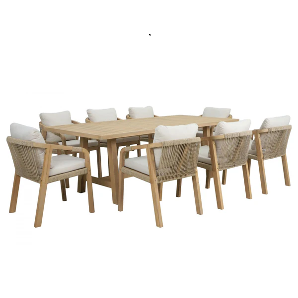 GLG Ashen Acacia Timber Dining Setting