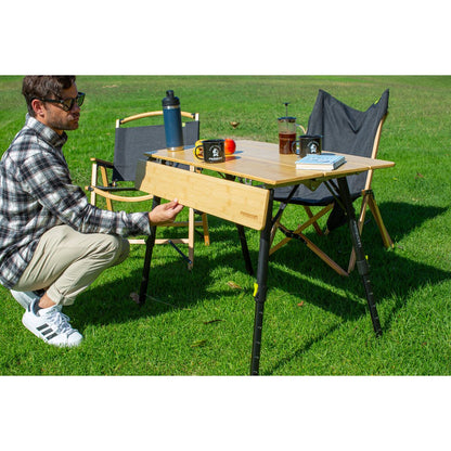 Zempire Kitpac Pro Large Bamboo Camping Table