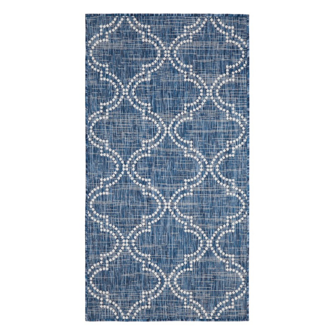 Fab Habitat Blue Illusion Jinju Outdoor Rug