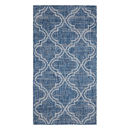 Fab Habitat Blue Illusion Jinju Outdoor Rug