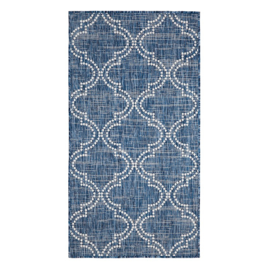 Fab Habitat Blue Illusion Jinju Outdoor Rug